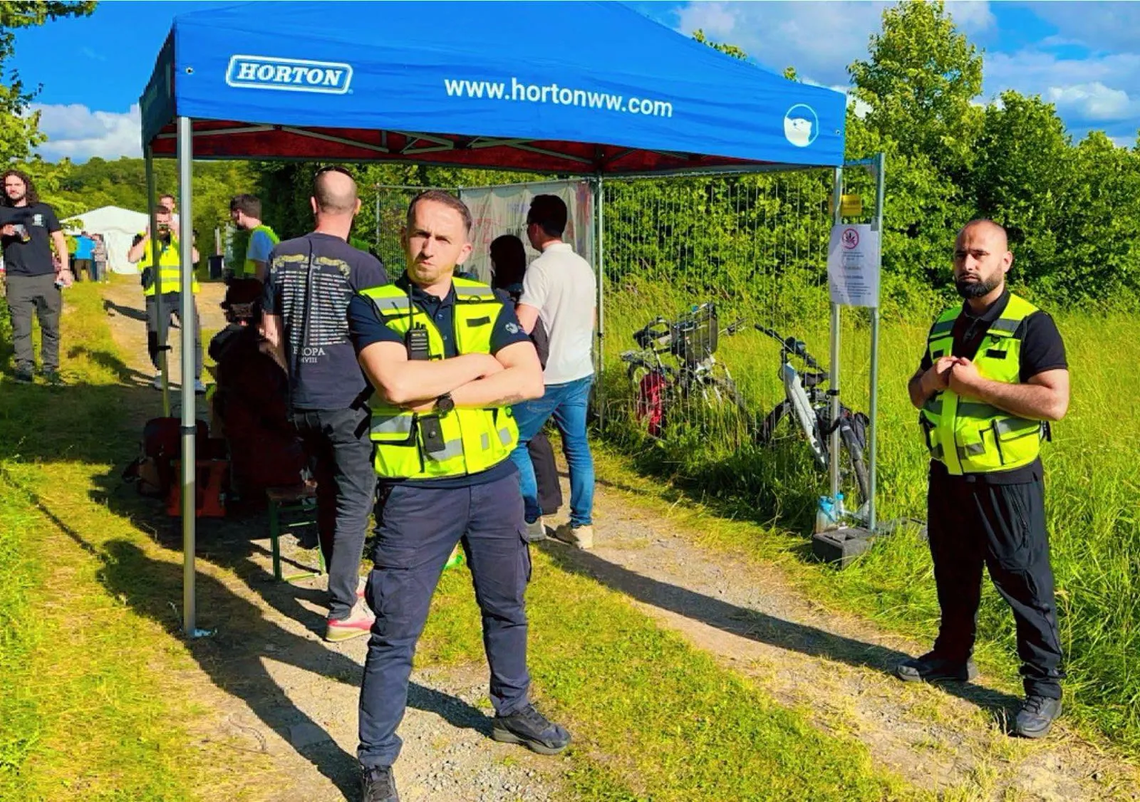 Two Square Security officers at the entrance of an event